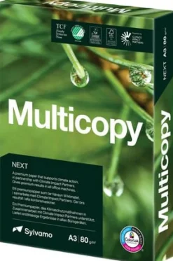 Kopieringspapper Multicopy Next A3 80g, ohålat, 500/fp