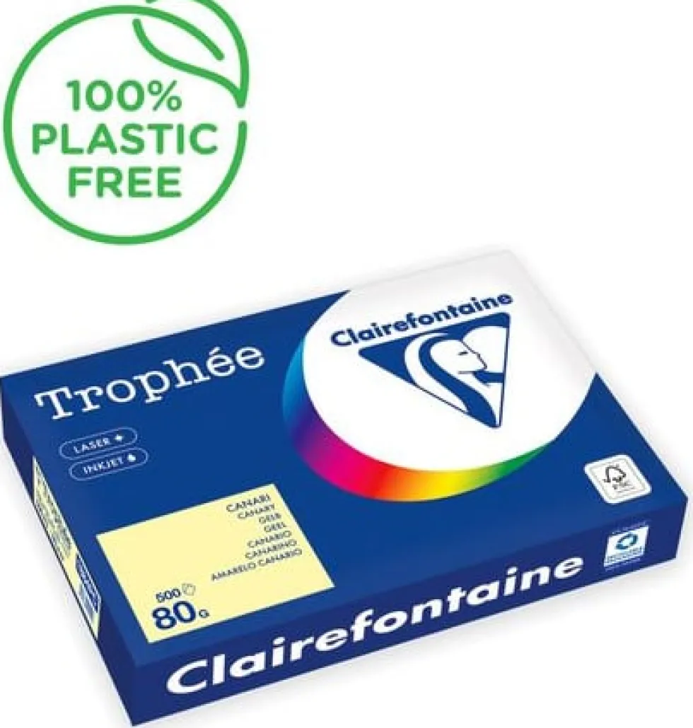 Kopieringspapper TROPHEÉ A3 80g Ljusgul 500/FP