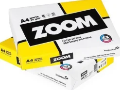 Kopieringspapper Zoom A4, ohålat, 80g, 5x500/fp