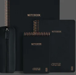 KOZO Anteckningsbok A4 Premium Black Rutad