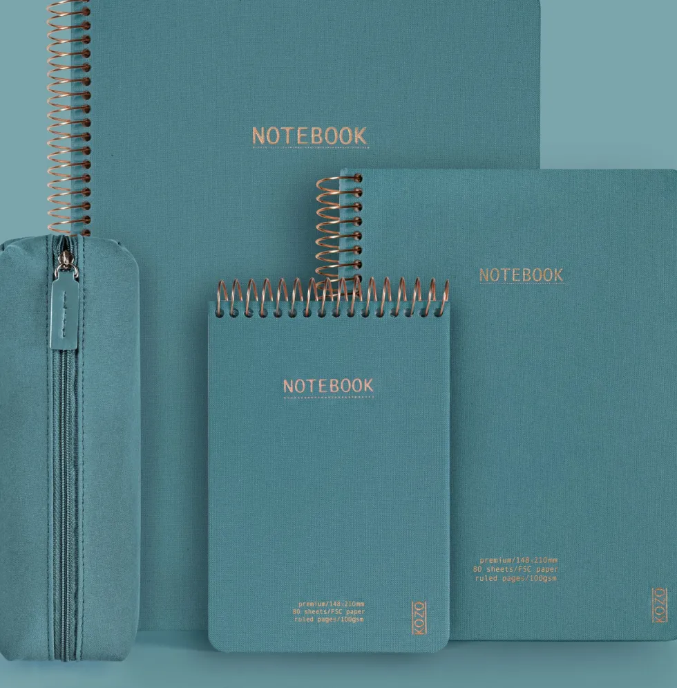 KOZO Anteckningsbok A5 Premium Steel Blue