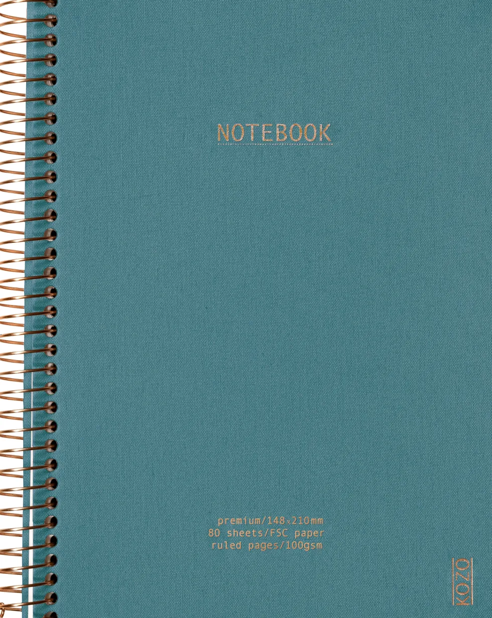 KOZO Anteckningsbok A5 Premium Steel Blue
