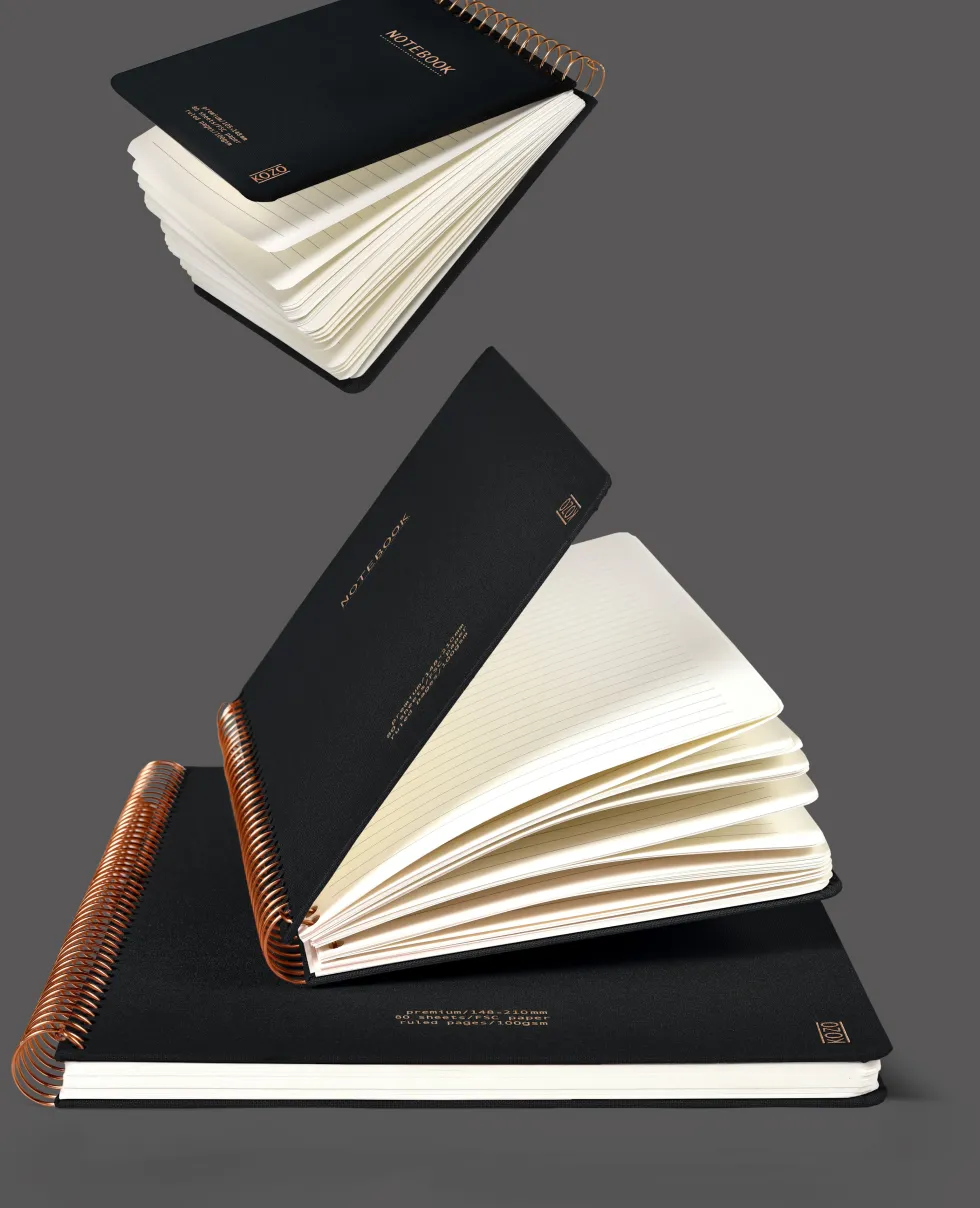 KOZO Anteckningsbok A6 Premium Black