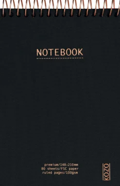 KOZO Anteckningsbok A6 Premium Black