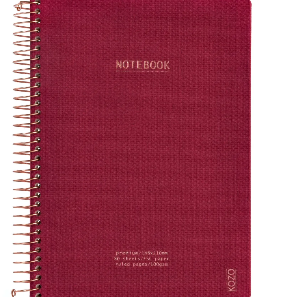 KOZO Anteckningsbok A5 Premium Berry