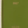 KOZO Kalender 2027 A5 Vecka per uppslag Olive Green
