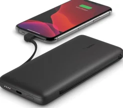 10K PD Power Bank with Integrated Cables (USB-C and Lightnin