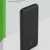 10K Power Bank w/USB-C 15W, Black