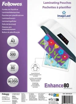 Laminat FELLOWES A3 80mic klar 500/fp