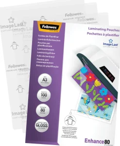 Laminat FELLOWES A3 80mic klar 100/fp