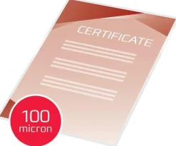 Laminat GBC A4 Matt, Reflexfri Noterbar, 100mic, 100/fp