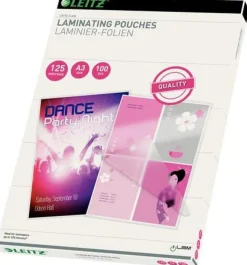 Laminat LEITZ A3 125mic klar 100/fp