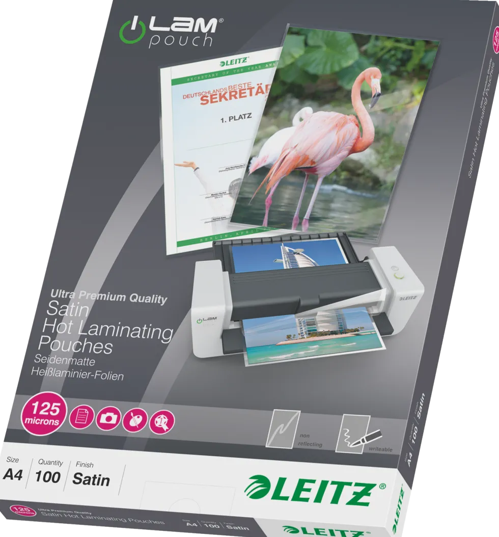 Laminat lågvärme matt A4 125 mic (100)