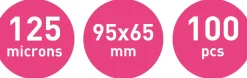 Laminat lågvärme 65x95 125 mic (100)