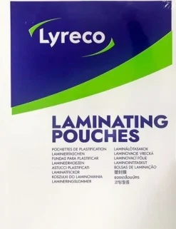 Laminat Självhäftande LYRECO A4 100mic klar 100/fp