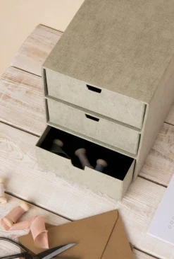 3-lådsbyrå Ingrid canvas linen