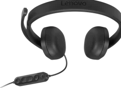 Lenovo 5000 - Headset - på örat - kabelansluten - USB-C - svart