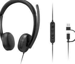 Lenovo 5000 - Headset - på örat - kabelansluten - USB-C - svart