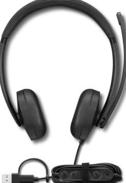 Lenovo 5000 - Headset - på örat - kabelansluten - USB-C - svart