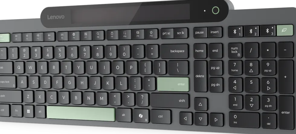 Lenovo - Tangentbord - self-charging - trådlös - Bluetooth 5.1