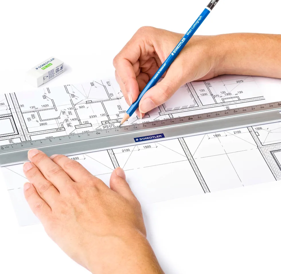 Linjal Staedtler, aluminium, 30cm