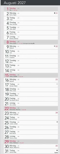 Liten Bordskalender Elegant 2027