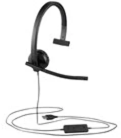 Logitech H570e - Headset - på örat - kabelansluten - USB-C