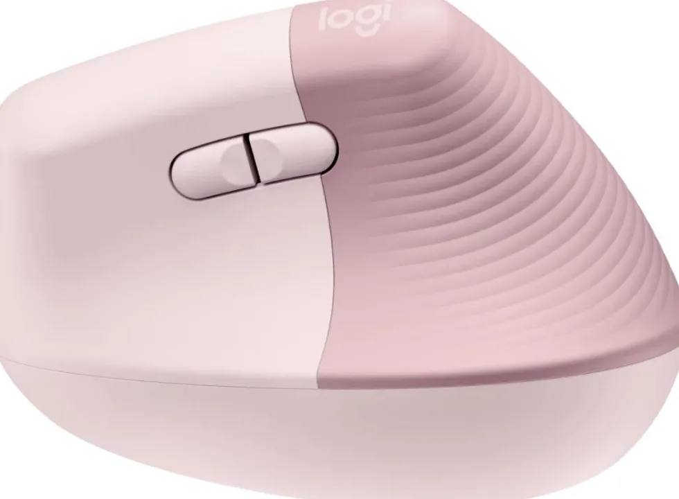 Logitech Lift Right Vertical Ergonomic Mouse, Rose/Dark Rose