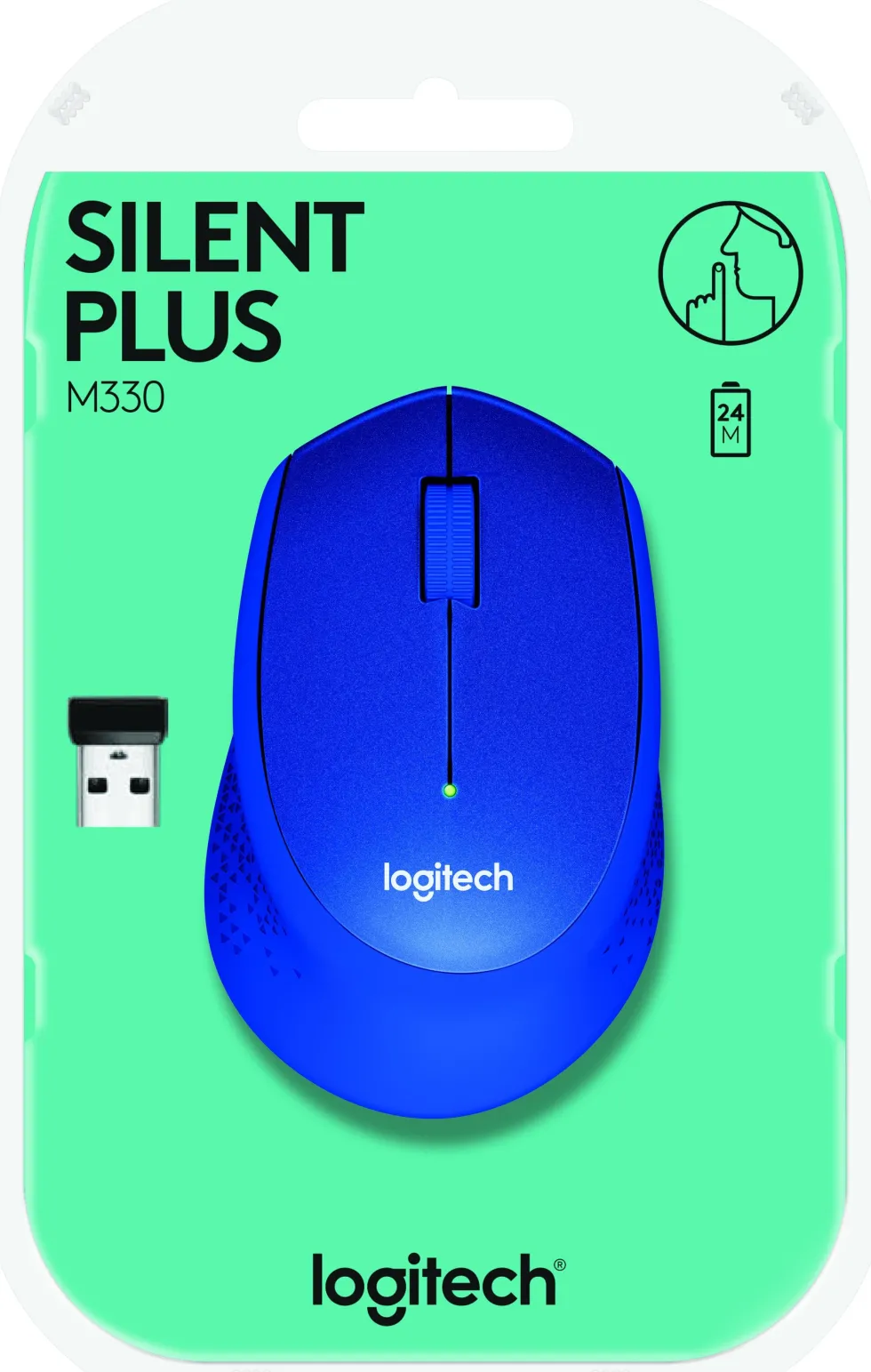 Logitech M330 SILENT PLUS - Mus - 3 knappar
