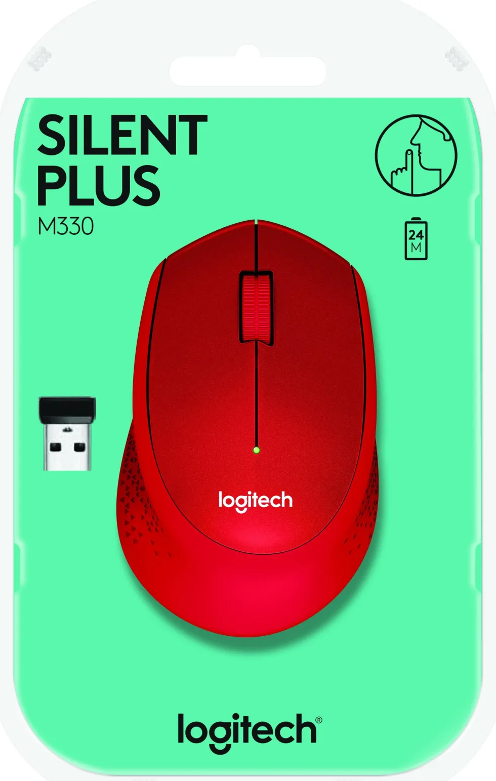 Logitech M330 SILENT PLUS - Mus - 3 knappar