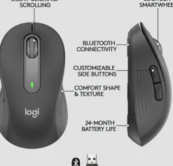 Logitech Signature M650 L Wireless Mouse, Graphite
