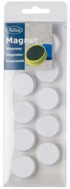Magnetknapp Actual Vit, 25mm, 10/fp
