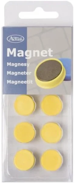 Magnetknappar ACTUAL 16mm gul 10/fp