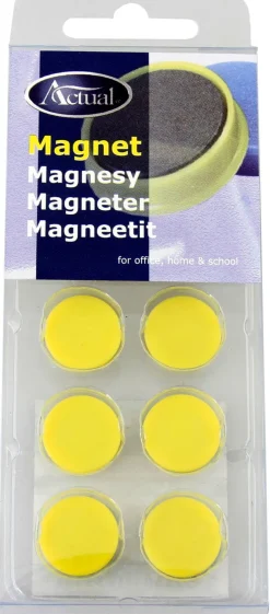 Magnetknappar ACTUAL 16mm gul 10/fp