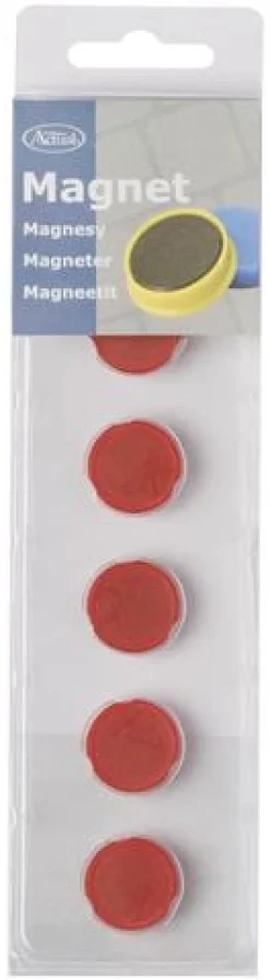 Magnetknappar ACTUAL 20mm röd 6/fp
