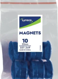 Magnetknappar LYRECO 22mm blå 10/fp