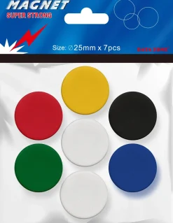 Magnet 25mm 7/set sorterade färger
