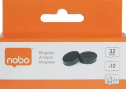 Magnet NOBO svart 32mm 10/fp