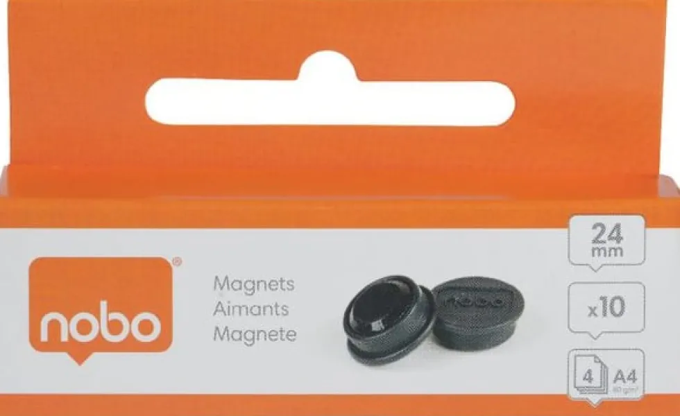 Magnet NOBO svart 24mm 10/fp