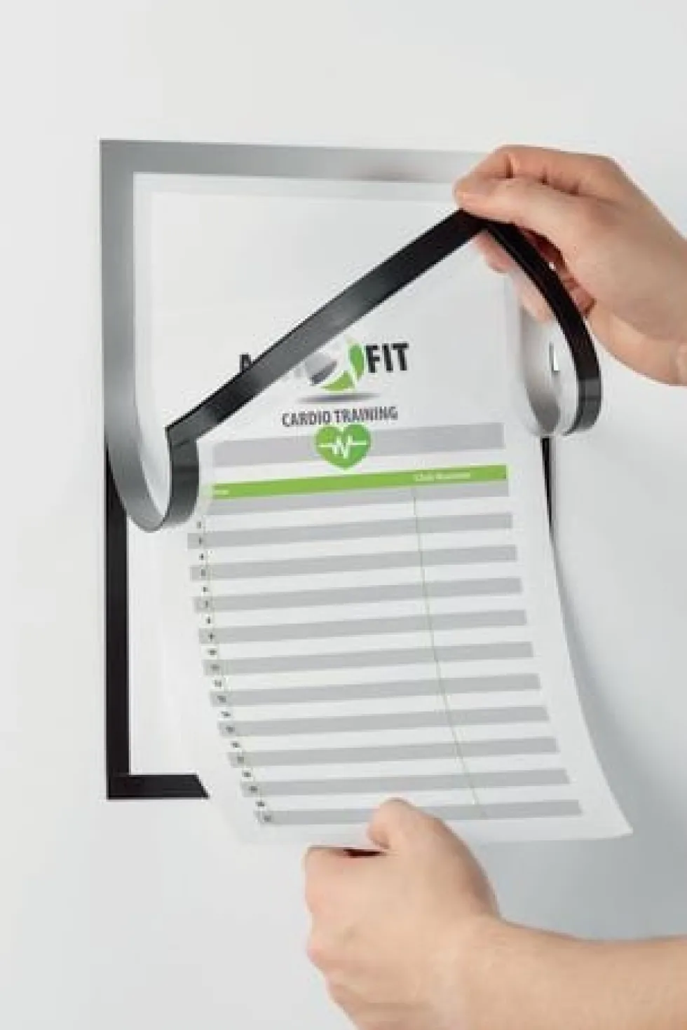 Magnetram självh DURAFRAME note A4 silv