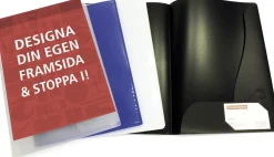 Mapp 2klaff ficka A4 svart