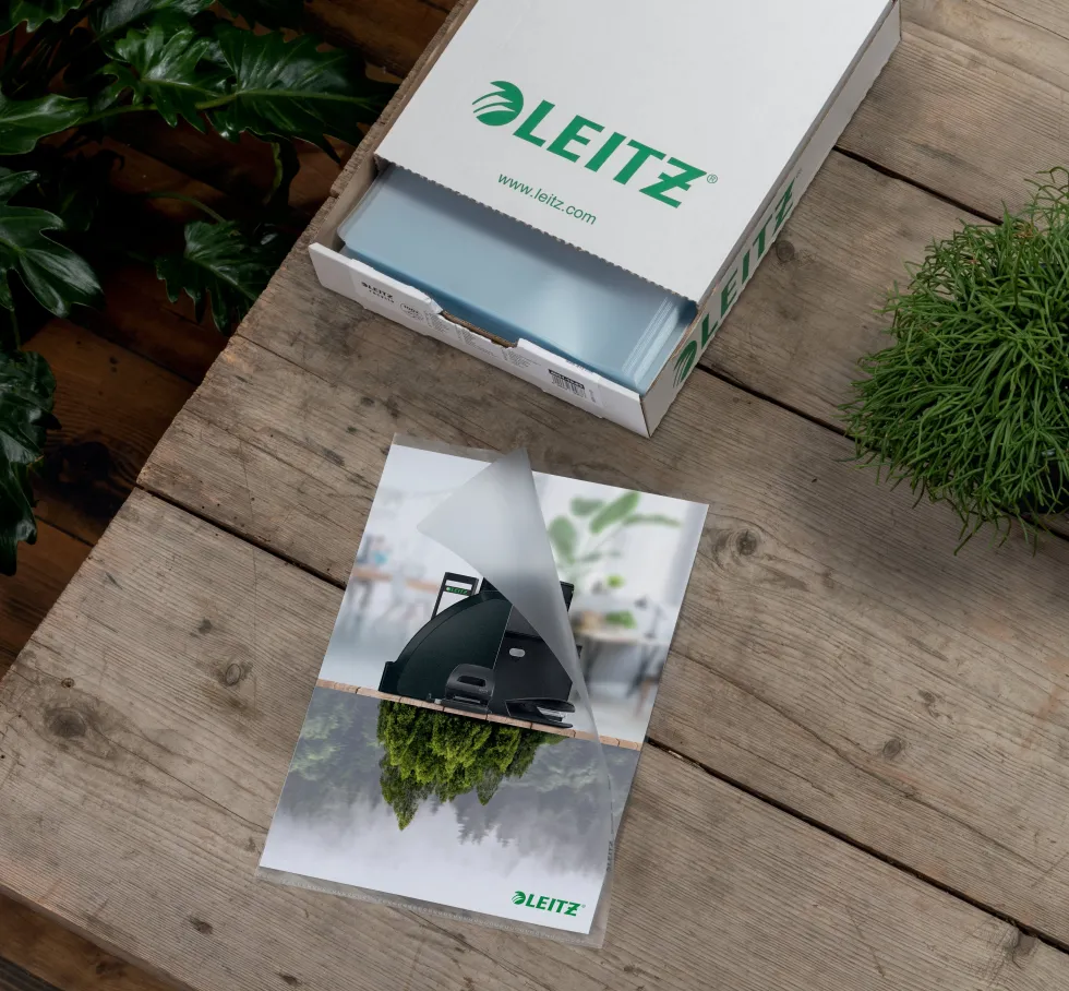 Mapp Leitz recycle PP A4 klar pr. 100/b