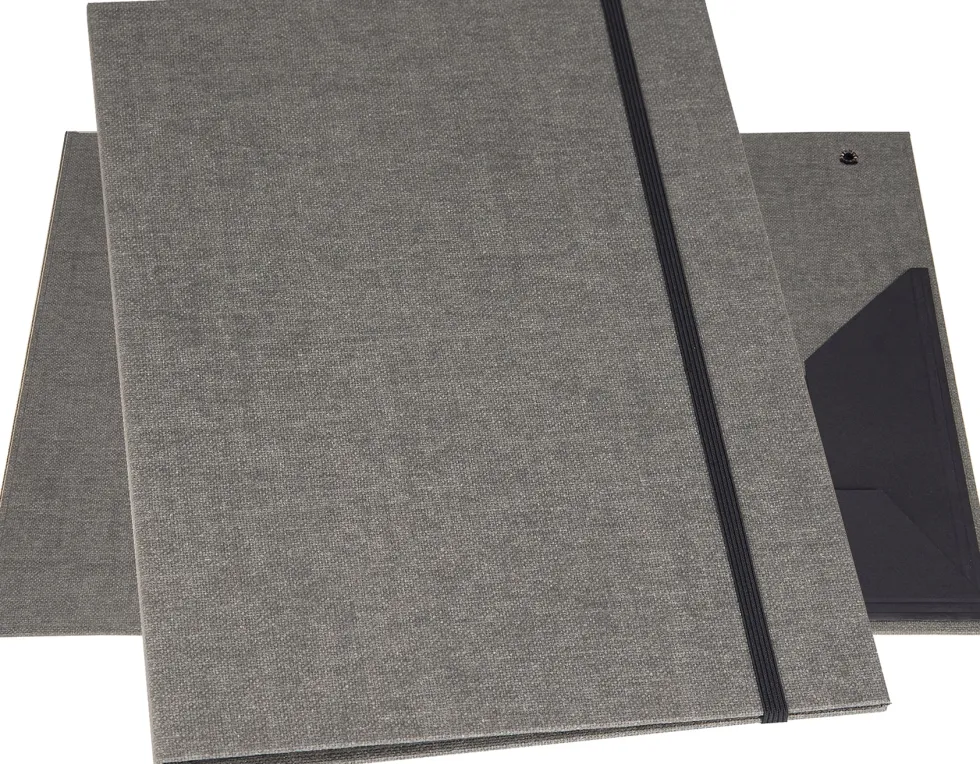 Mapp Paulina A4 canvas grå