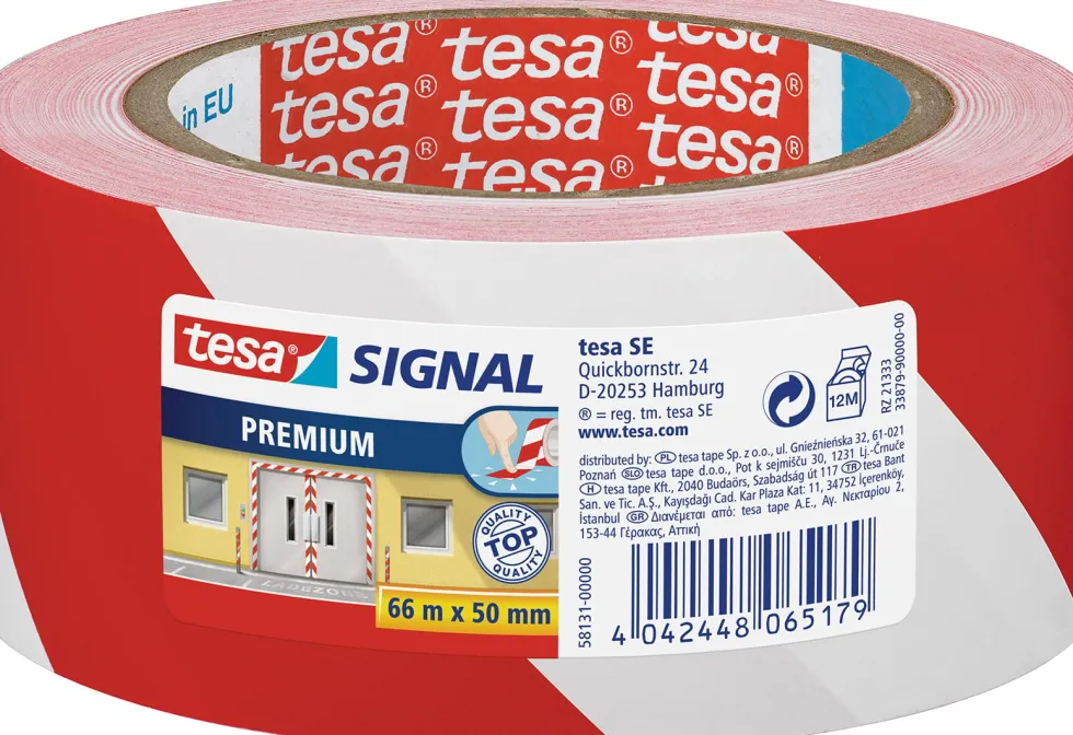 Markeringstejp TESA Prem.50mmx66m röd/vi