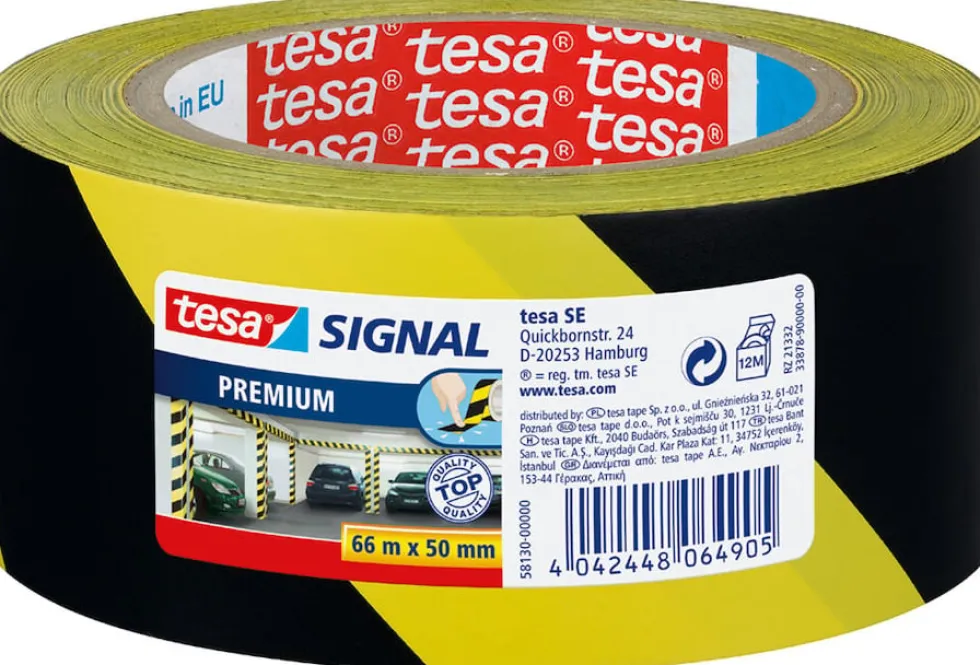 Markeringstejp TESA Prem. 50mmx66m gul/s