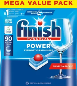Maskindisk FINISH Power AiO 90/fp