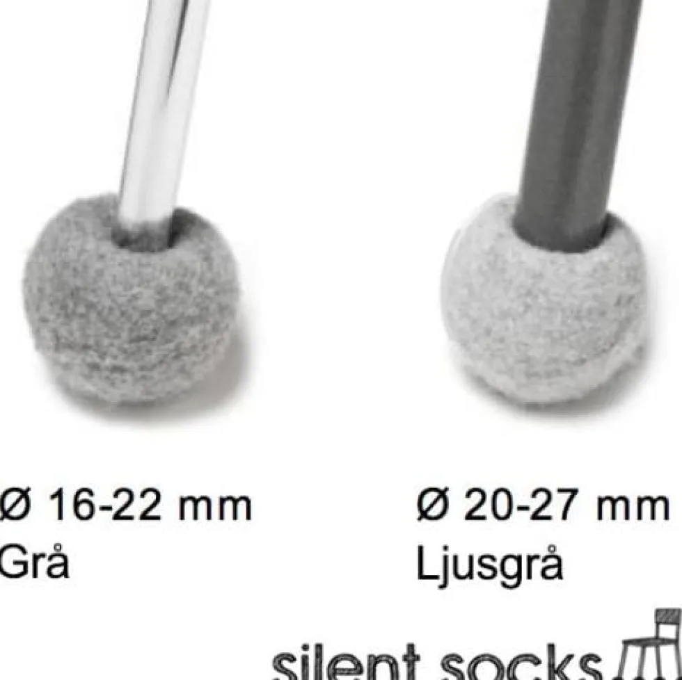 Möbeltass Silent Socks 20-27mm Ljusgrå