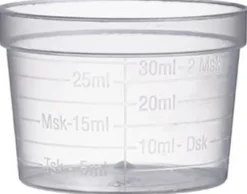 Medicinbägare Frukost Transparent, bred, 30ml, 50/fp