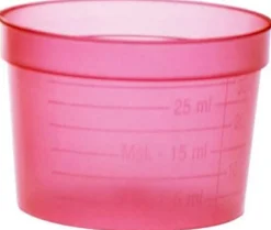 Medicinbägare Kväll Röd, bred, 30ml, 50/fp