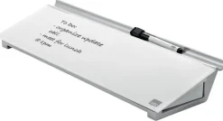 Memotavla glas NOBO med pennfack, vit, 460mm
